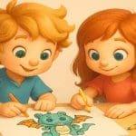 Дете боји илустрацију змаја – Часопис Змај бојанка за креативни конкурс